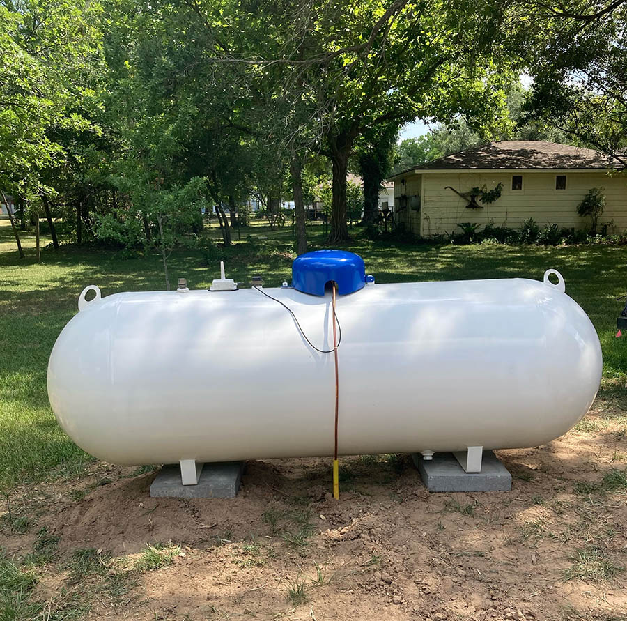 Tank Monitor on Residential Propane Tank in Austin County, TX