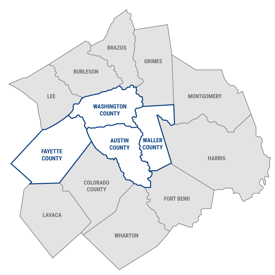 Bellville Butane Service Area Map